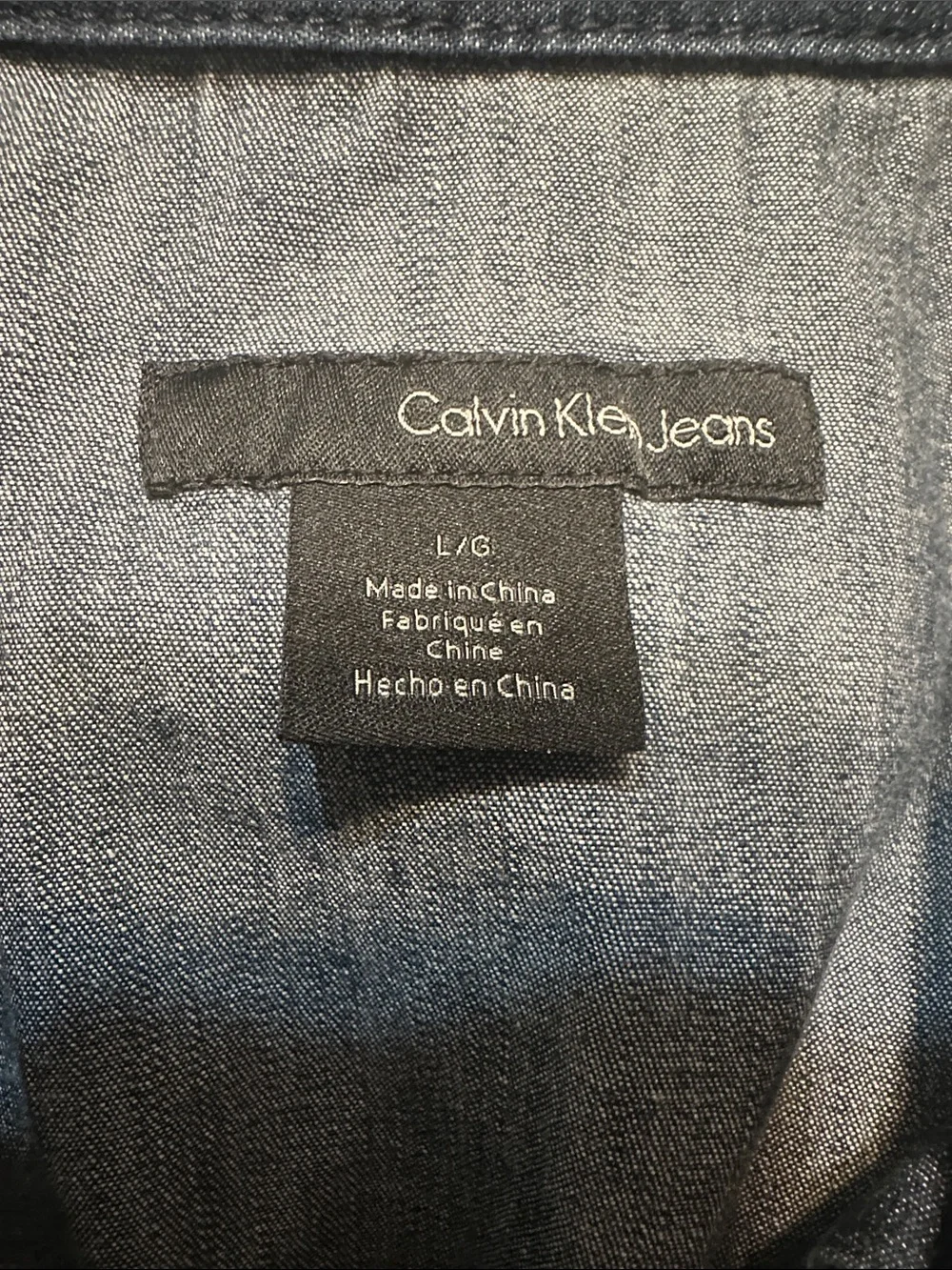 Calvin Klein Dark Blue Denim Shirt Dress - Picture 5 of 5